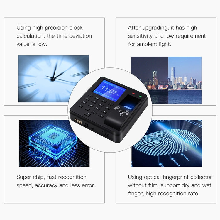 M10 Smart ID Card Recognition Fingerprint Access Control All-in-one Attendance Machine(English Version)
