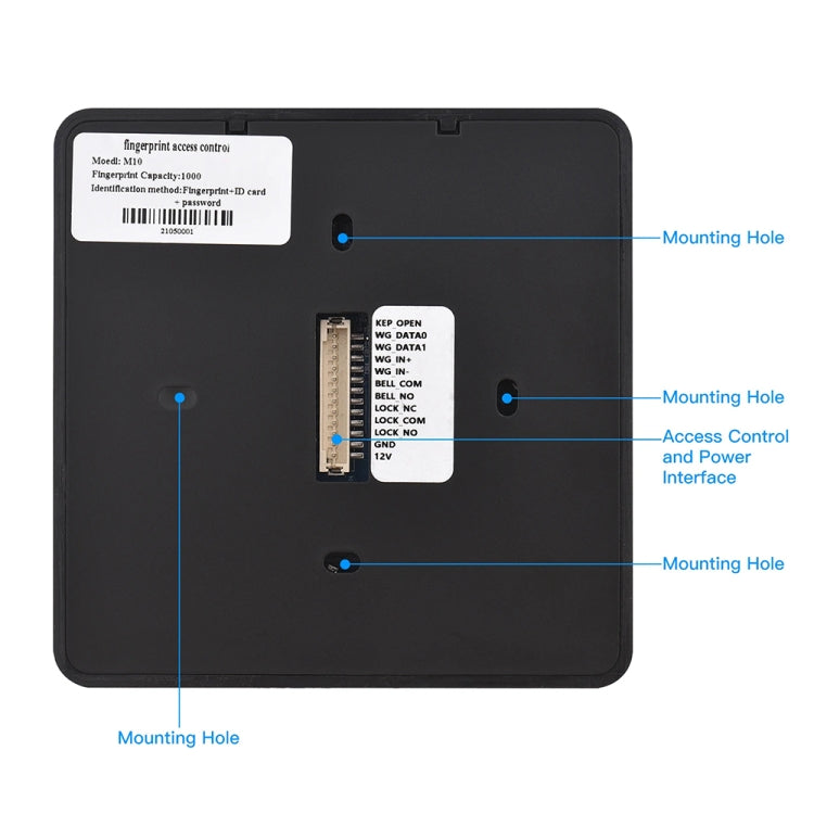 M10 Smart ID Card Recognition Fingerprint Access Control All-in-one Attendance Machine(English Version)
