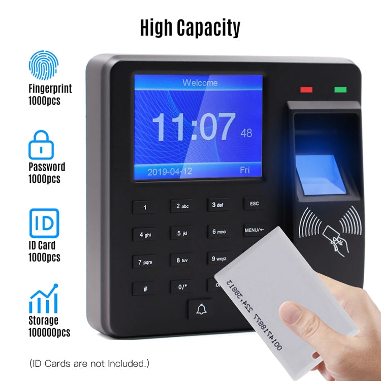 M10 Smart ID Card Recognition Fingerprint Access Control All-in-one Attendance Machine(English Version)