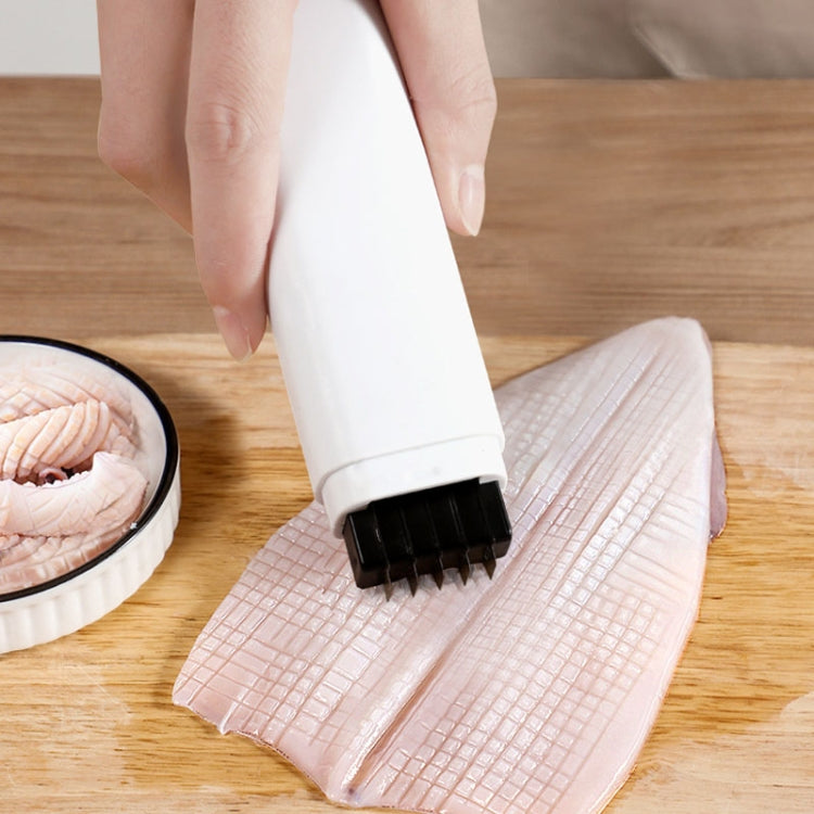 Squid Cutting Wheat Knife Tool Stretchable And Adjustable Kitchen Blade Puller(White)