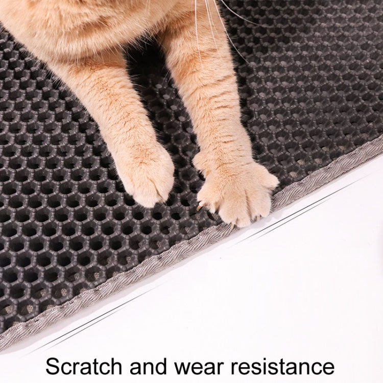 45 x 30cm Filtering And Splash-Proof Litter Mat Pet Double Layer EVA Bedding Pads(Black)