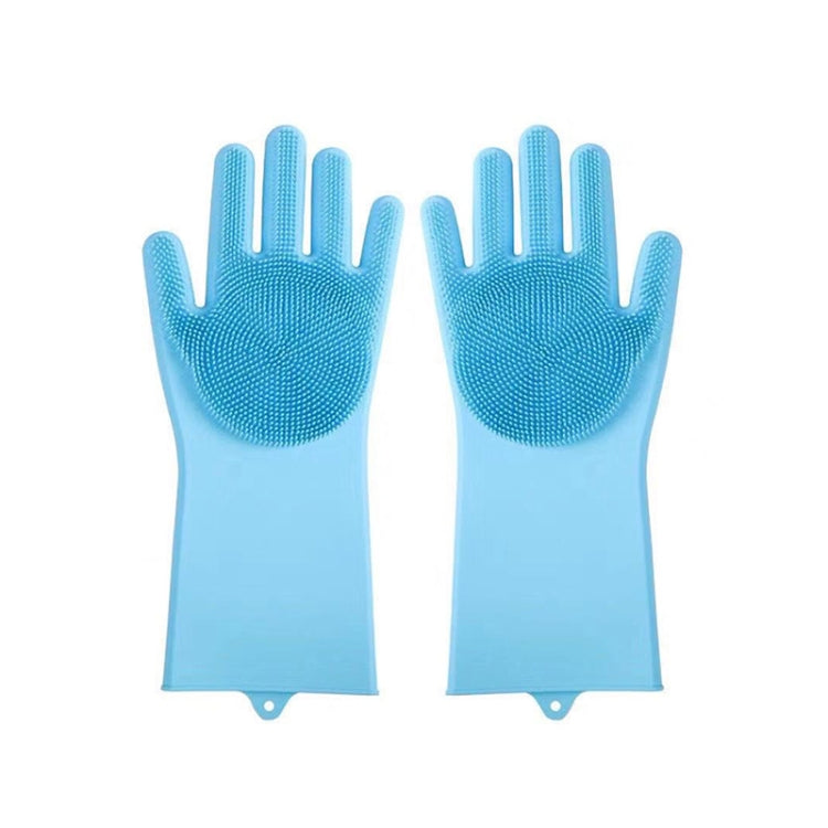Kitchen Silicone Dishwash Gloves Male And Female Household Chores Cleaning Mitts, Size: 160g(Blue)