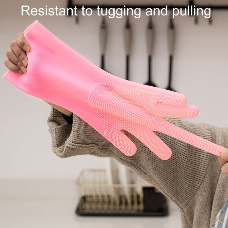 Kitchen Silicone Dishwash Gloves Male And Female Household Chores Cleaning Mitts, Size: 160g(Green)