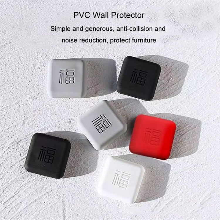 5pcs Doorknob Silent Anti-Collision Pad Living Room Bedroom Door Closing Cushion Silicone Protective Pad(Black)