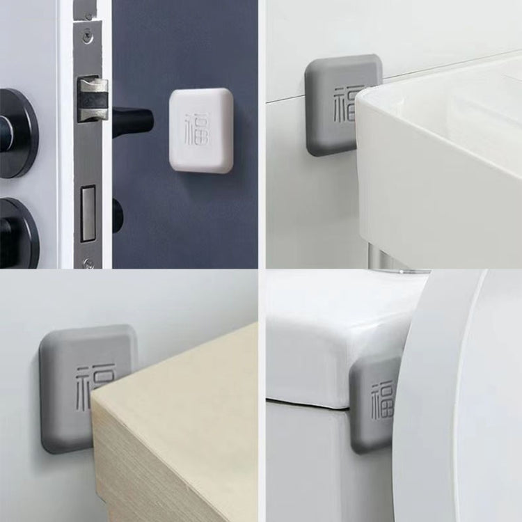 5pcs Doorknob Silent Anti-Collision Pad Living Room Bedroom Door Closing Cushion Silicone Protective Pad(Black)