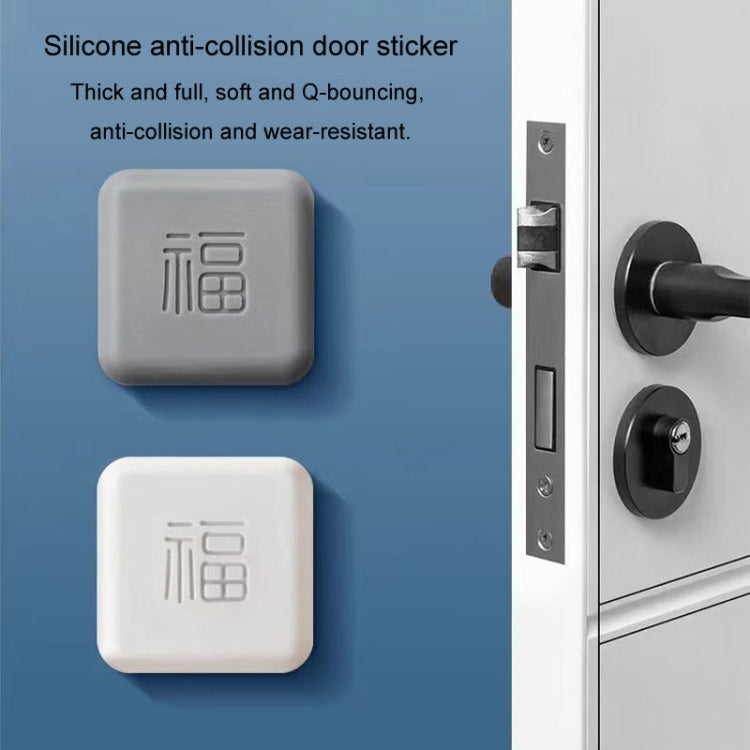 5pcs Doorknob Silent Anti-Collision Pad Living Room Bedroom Door Closing Cushion Silicone Protective Pad(Black)