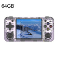 ANBERNIC RG35XX H Handheld Game Console 3.5 Inch IPS Screen Linux System 64GB(Transparent Purple)