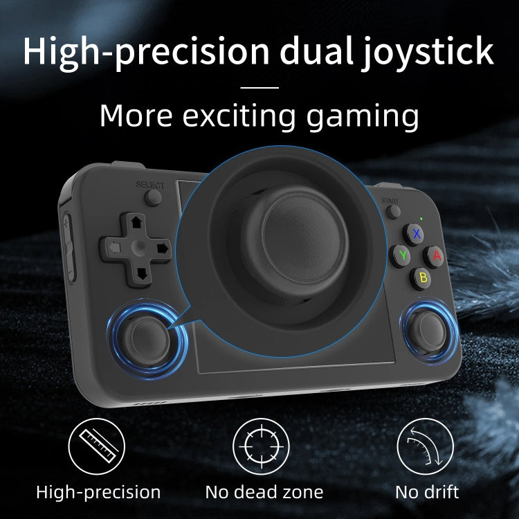 ANBERNIC RG35XX H Handheld Game Console 3.5 Inch IPS Screen Linux System 64GB+128GB(Transparent Purple)