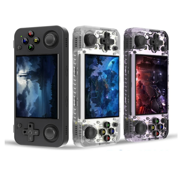 ANBERNIC RG35XX H Handheld Game Console 3.5 Inch IPS Screen Linux System 64GB(Transparent Purple)