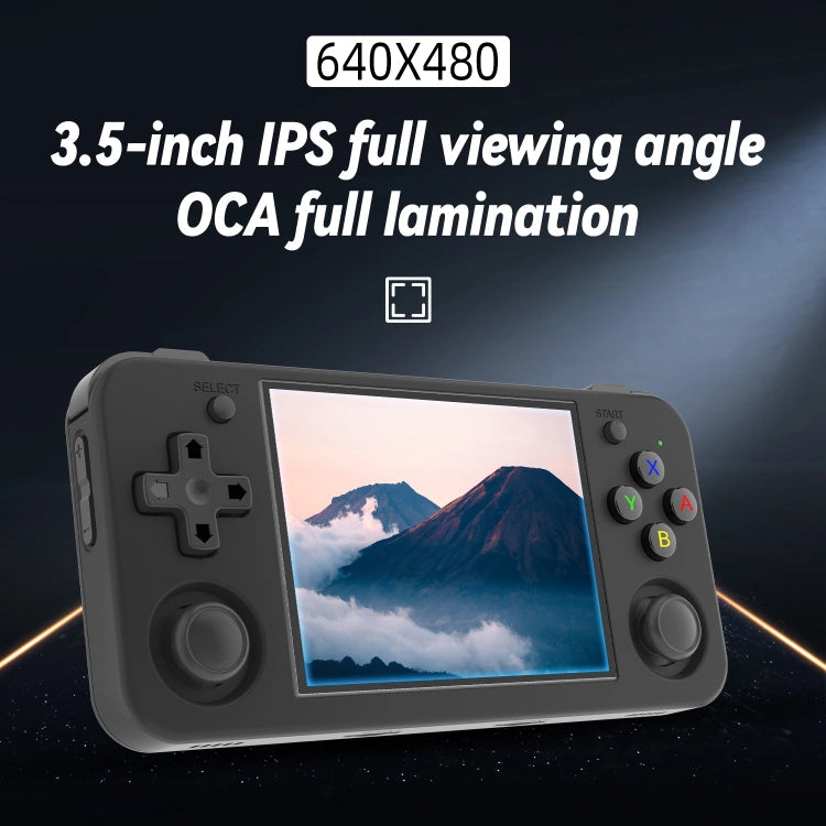ANBERNIC RG35XX H Handheld Game Console 3.5 Inch IPS Screen Linux System 64GB+128GB(Transparent White)