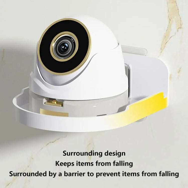 Traceless Wall Mounted Camera Bracket Home No-Punch Surveillance Rack Router Shelf(White)