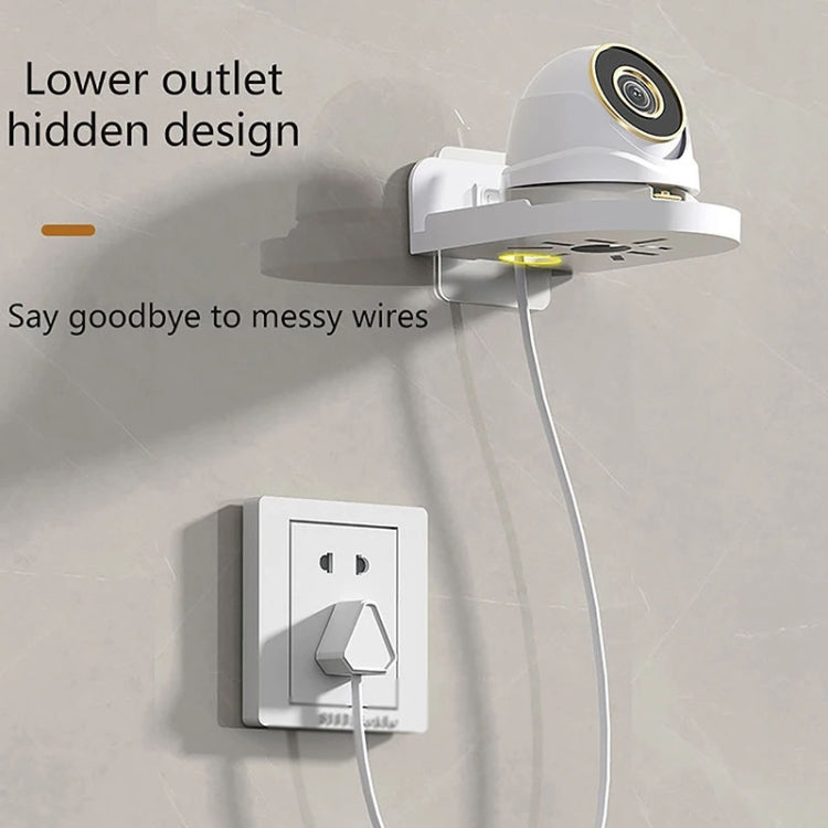 Traceless Wall Mounted Camera Bracket Home No-Punch Surveillance Rack Router Shelf(White)