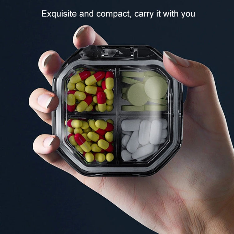 Portable Mini Compartmentalized Sealed Pill Box Weekly Morning And Evening Pill Capsule Dispensing Box, Style: 6 Grids Green