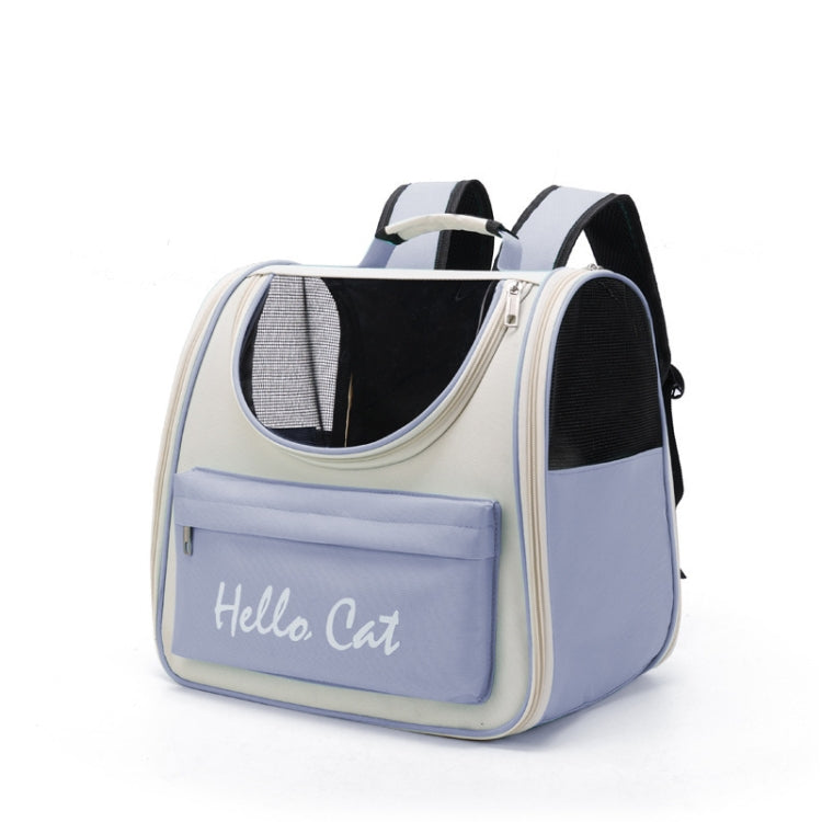 Breathable Cat Backpack Foldable Outdoor Portable Pet Bag(Model 2 Blue)