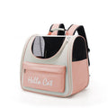 Breathable Cat Backpack Foldable Outdoor Portable Pet Bag(Model 2 Pink)