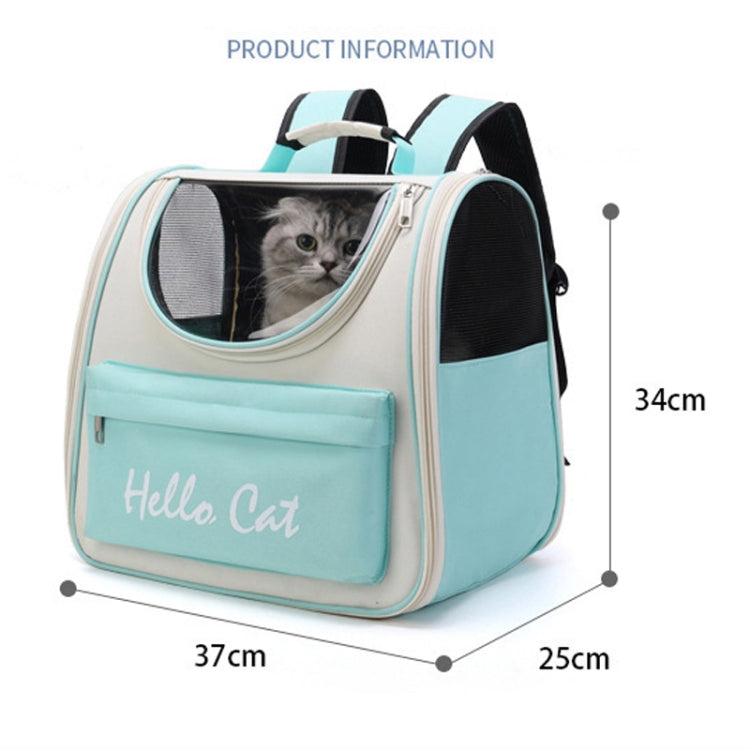 Breathable Cat Backpack Foldable Outdoor Portable Pet Bag(Model 2 Green)