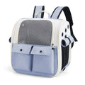 Breathable Square Cat Backpack Foldable Outdoor Portable Pet Bag(Model 4 Blue)