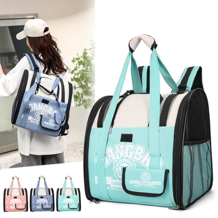 Simple Contrasting Pet Backpack Space Capsule Cat Bag Shoulder Dog Bag(Model 5 Pink)