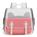 Outdoor Cat Backpack Large Capacity Breathable Pet Bag(Model 7 Pink)