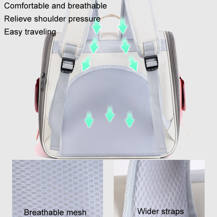 Outdoor Cat Backpack Large Capacity Breathable Pet Bag(Model 7 Yellow)