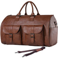 Large Capacity Foldable Travel Duffel Bag Outdoor Fitness Bag with Shoe Compartment, Color: Brown