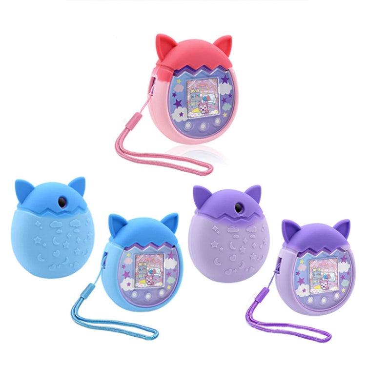 For Tamagotchi Pix Cartoon Electronic Pet Game Console Anti-Slip And Anti-Fall Silicone Protective Cover(Blue)