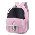 PU Pet Bag Cats And Dogs Outing Carrying Capsule Double Shoulder Backpacks(Model 6 Pink)