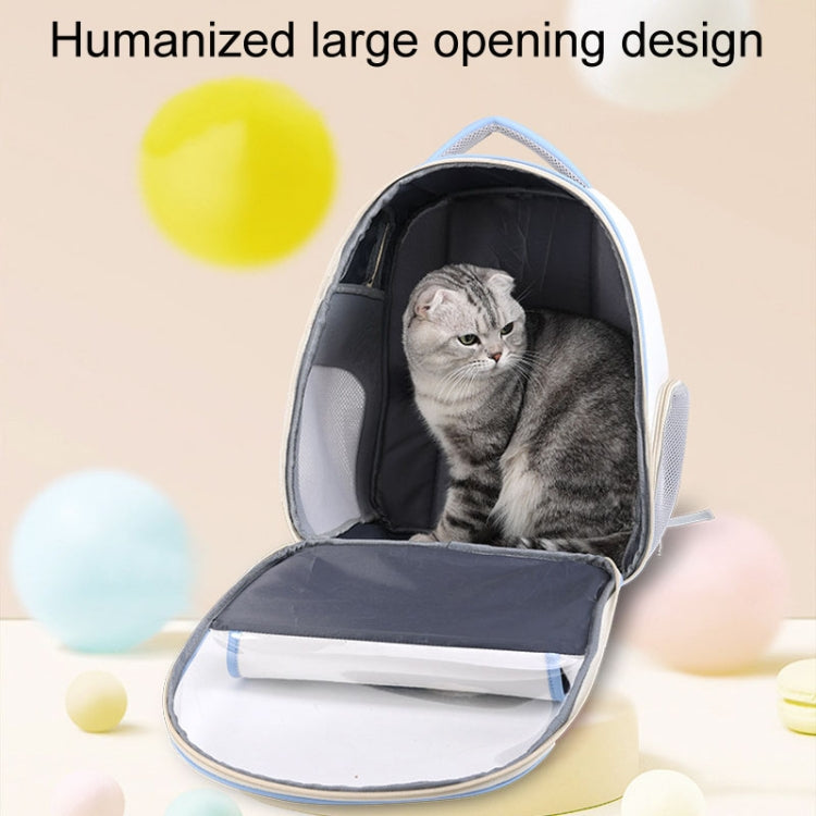 PU Pet Bag Cats And Dogs Outing Carrying Capsule Double Shoulder Backpacks(Model 6 Black)