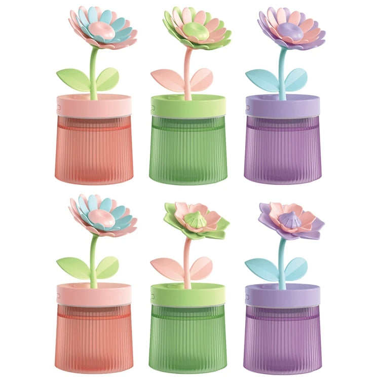Flower Spray Hhydrating Colorful Atmosphere Light USB Aromatherapy Humidifier, Color: Gardenia Green