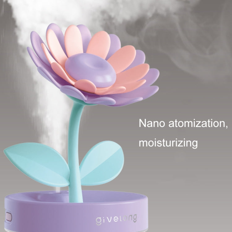 Flower Spray Hhydrating Colorful Atmosphere Light USB Aromatherapy Humidifier, Color: Gardenia Green