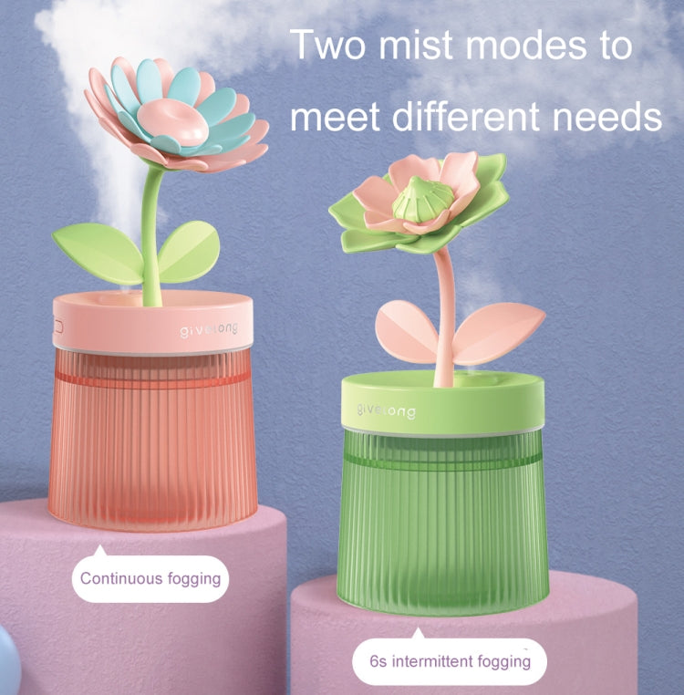 Flower Spray Hhydrating Colorful Atmosphere Light USB Aromatherapy Humidifier, Color: Gardenia Purple