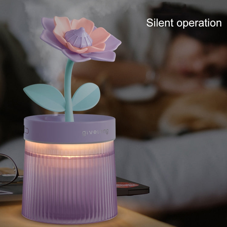 Flower Spray Hhydrating Colorful Atmosphere Light USB Aromatherapy Humidifier, Color: Gardenia Green