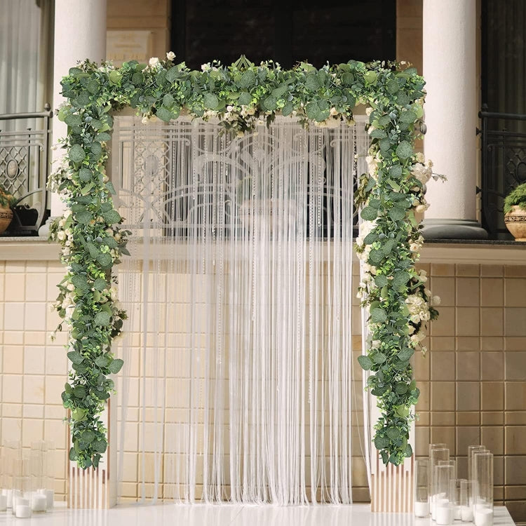 180cm Simulation Greenery Eucalyptus Ivy Leaf Rattan Hanging Fake Flower Decoration Rattan, Style: 60 Head A Model