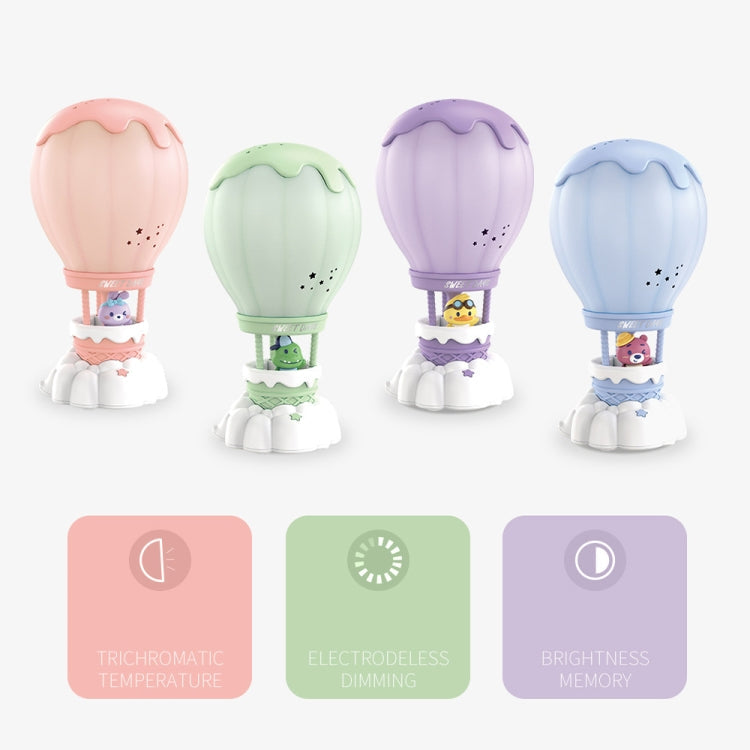 Cartoon Balloon Shape USB Charging Eye Protection LED Night Light Bedroom Reading Table Lamp, Color: Blue