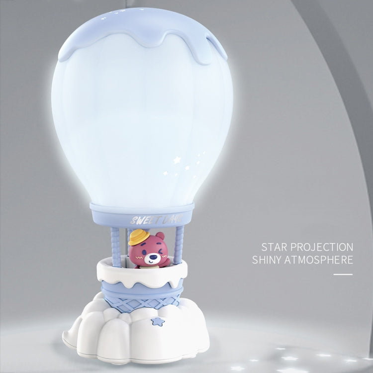 Cartoon Balloon Shape USB Charging Eye Protection LED Night Light Bedroom Reading Table Lamp, Color: Blue