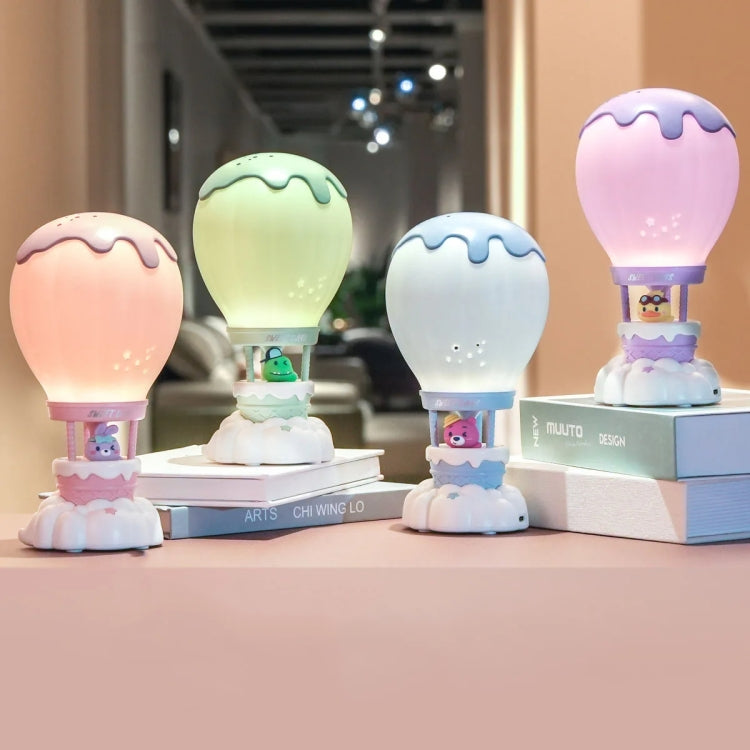 Cartoon Balloon Shape USB Charging Eye Protection LED Night Light Bedroom Reading Table Lamp, Color: Purple