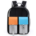 Pets Colorful Double Shoulder Bag Cats And Dogs Outing Carrying Capsule Backpacks(Model 6 Black)