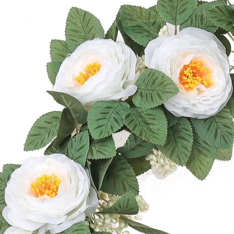 2pcs 2m Simulation Flower Rattan Party Decoration Forest Wedding Arrangement Artificial Rose Rattan(Champagne)