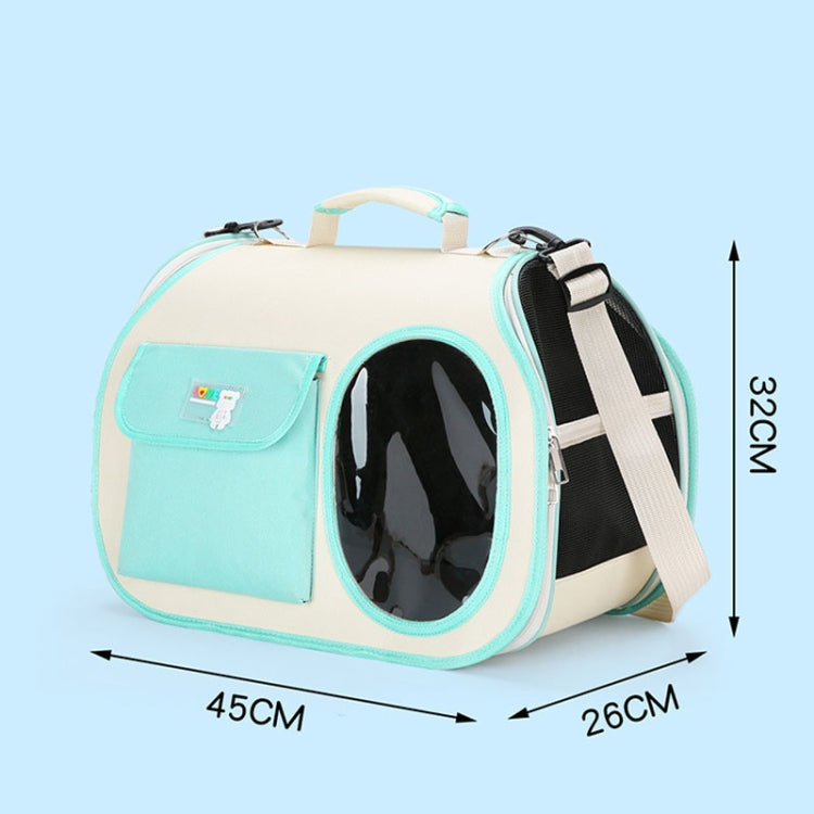 Crossbody Pet Bag Cast And Dogs Outdoor Carrying Portable Single Shoulder Bag(Green)