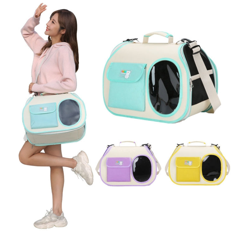 Crossbody Pet Bag Cast And Dogs Outdoor Carrying Portable Single Shoulder Bag(Green)