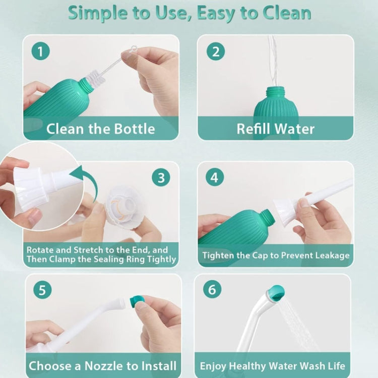 500ml Portable Feminine Washing Instrument Handheld Sanitary Wash Bottle For Pregnant Women, Model: With Valve Green