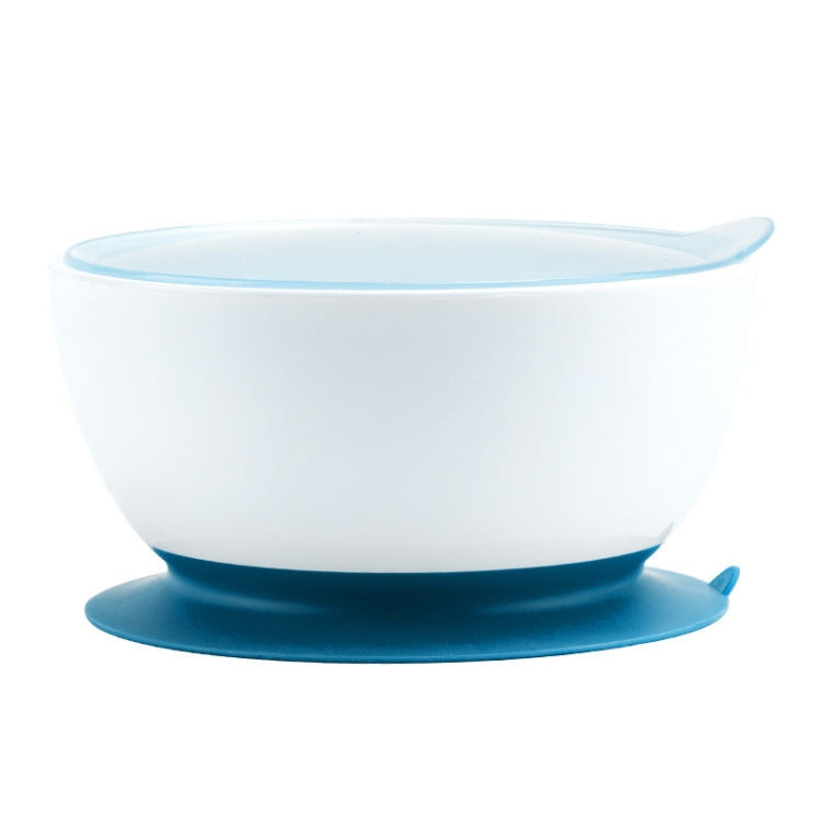 Infant Complementary Food Bowl With Lid Baby Feeding Tableware Suction Cup Bowl(Blue)