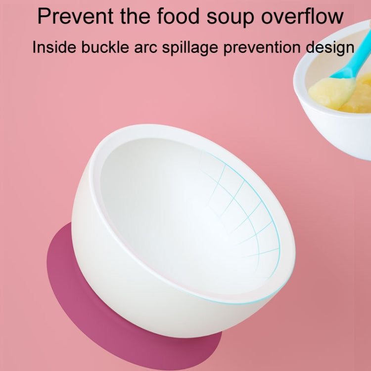 Infant Complementary Food Bowl With Lid Baby Feeding Tableware Suction Cup Bowl(Red)