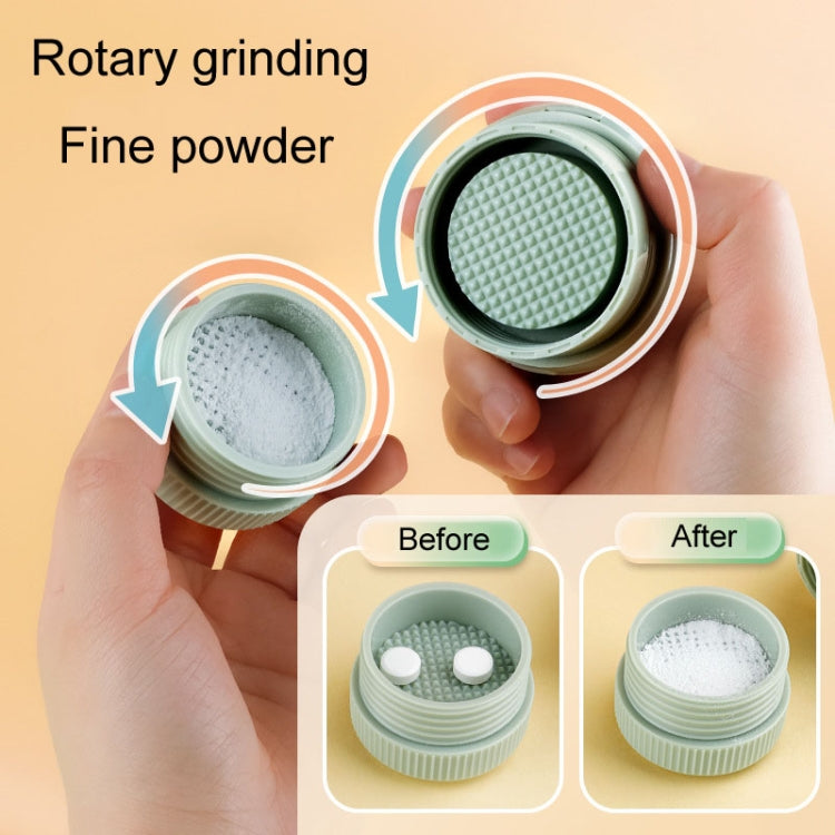 Portable 4 In 1 Mini Pill Box Multifunctional Cutting And Dispensing Device(Green)