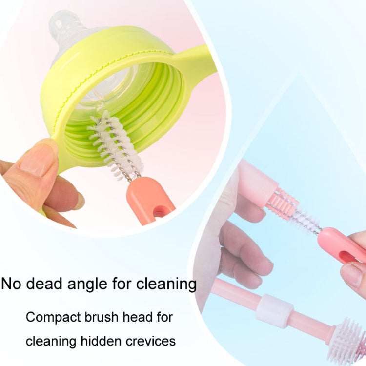 Multifunctional Straw Lid Cleaning Brush Nylon Stainless Steel Crevice Scrubber Comb(Blue)