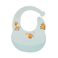 Baby Anti-Dirty Eating Bib Waterproof Silicone Infant Auxiliary Food Bib Drool Towel(Blue)