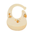 Baby Anti-Dirty Eating Bib Waterproof Silicone Infant Auxiliary Food Bib Drool Towel(Yellow)