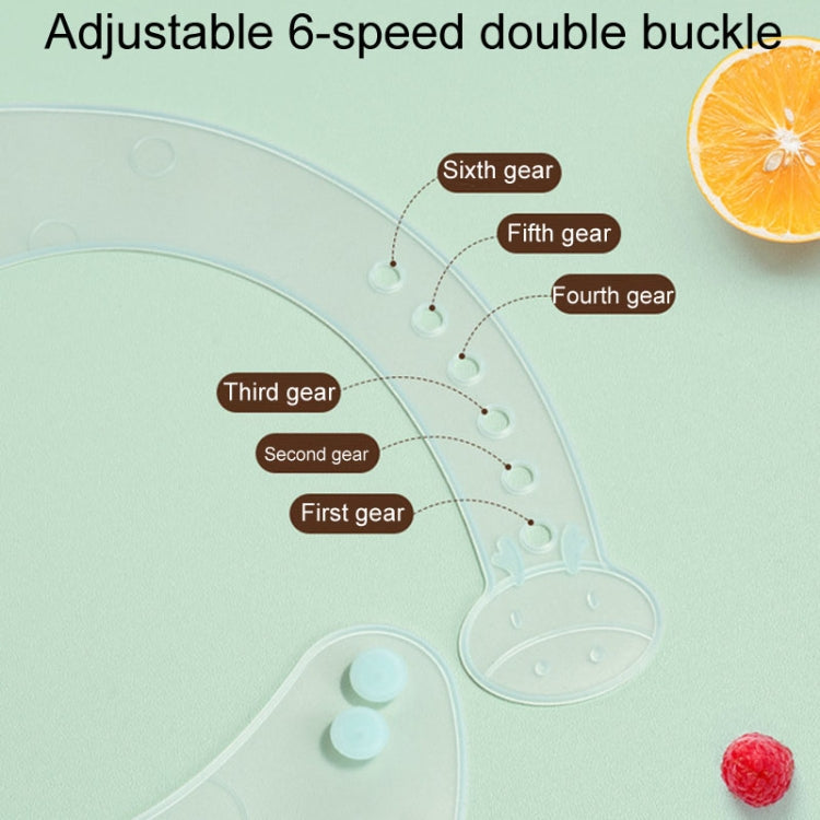 Baby Anti-Dirty Eating Bib Waterproof Silicone Infant Auxiliary Food Bib Drool Towel(Blue)