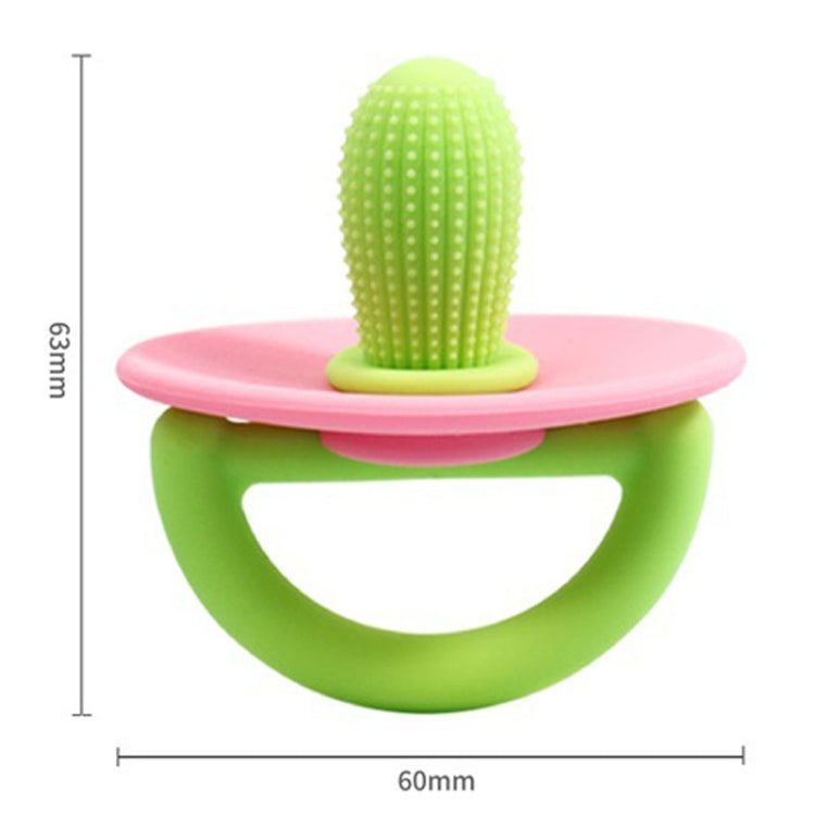 Silicone Cactus Teether Baby Anti Teething Sticks Toys(Green And Blue)