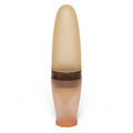 Infant Silicone Rice Paste Spoon Squeeze Feeding Soft Scoop Baby Complementary Food Tableware(Brown)